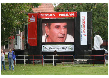 Gerçek Piksel P6 Büyük Açık Led Ekran Kiralama, Futbol Stadyumu Ekranı 192 * 192mm
