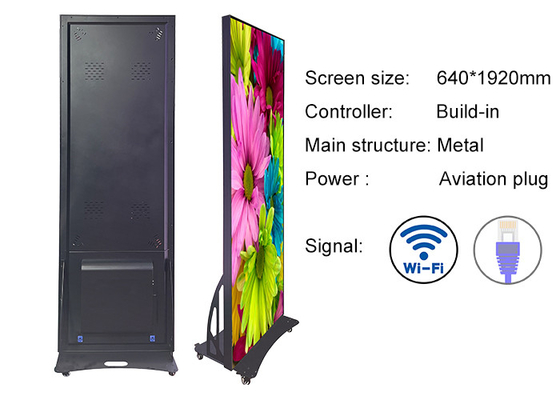 Alışveriş Merkezi Dijital Bilgi İşareti Hareketli LED Poster Ekran Metal Çerçeve